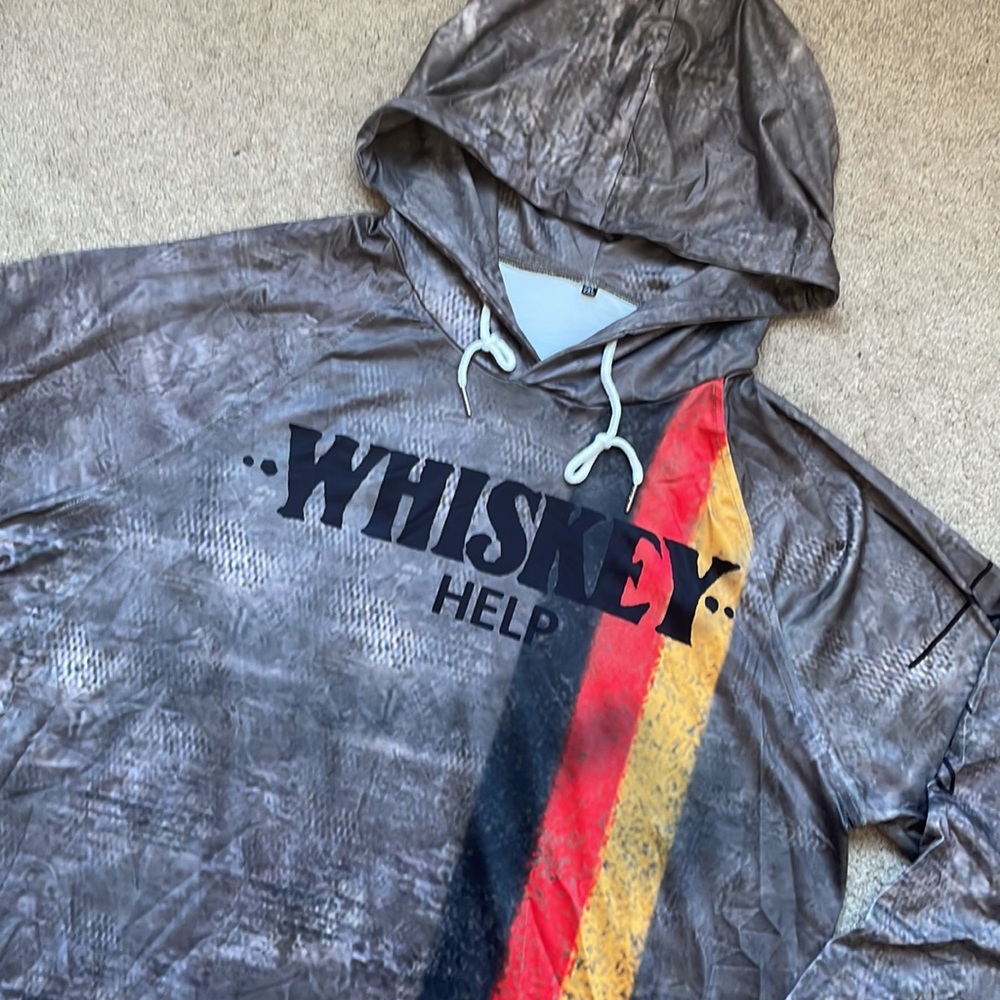 Whiskey Vintage Print Long Sleeve Hoodie - Picture 3 of 8
